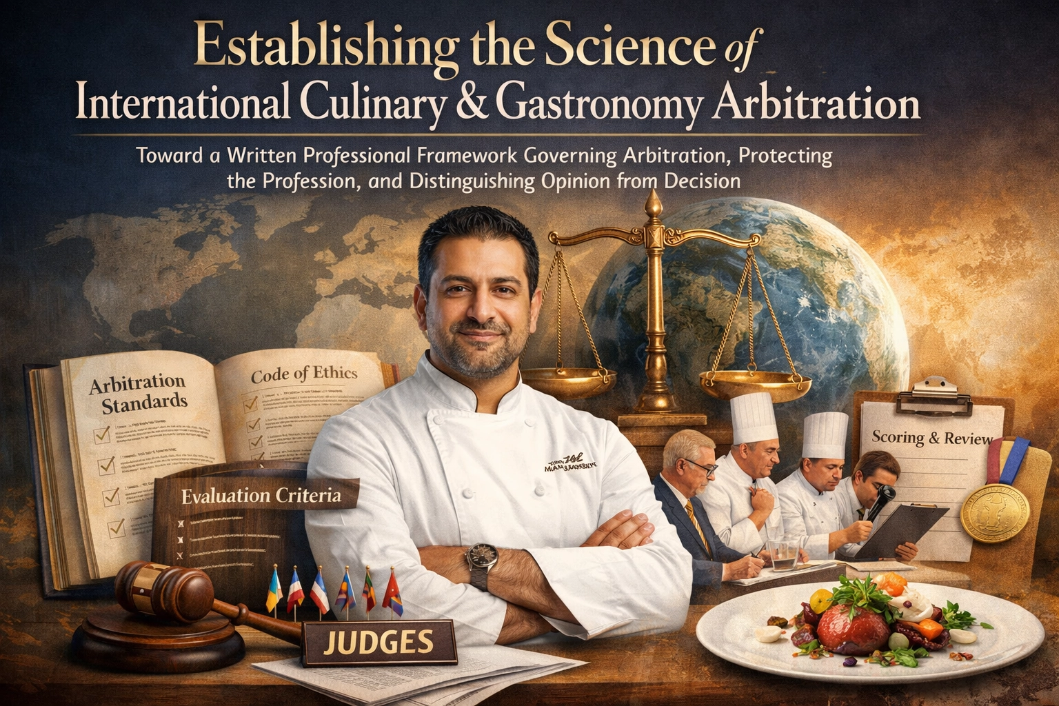 La fondation de la science de l’arbitrage international en arts culinaires et gastronomie Cadre scientifique, rôle fondateur et référence professionnelle