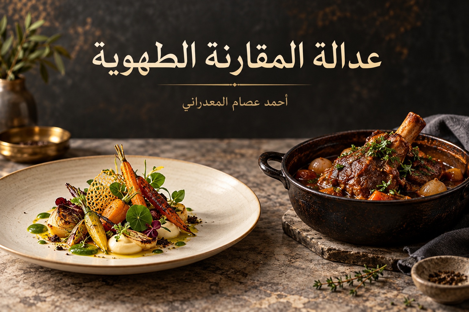عدالة المقارنة الطهوية: متى يصبح ترتيب الأطباق قابلاً للدفاع؟